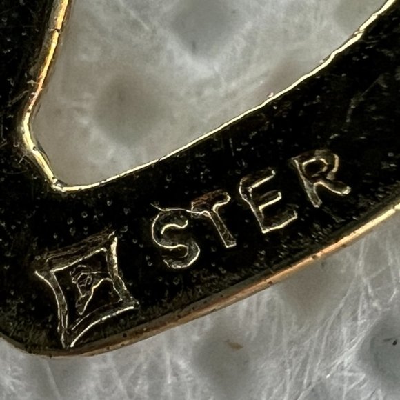 Vintage gold filled sterling double heart pendant necklace collier - Picture 2 of 9